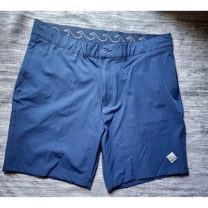 Trunks Surf & Swim Shorts - Hybrid Quick Dry Stretch‎ Blue Men's Size 38